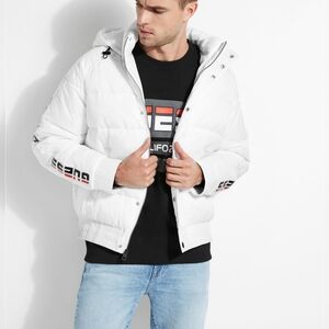 NEW GUESS Wave Sport Puffer White Jackets